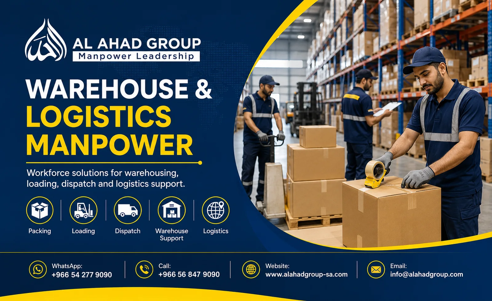 AL AHAD GROUP operations and logistics manpower team supporting employers in Riyadh, Saudi Arabia